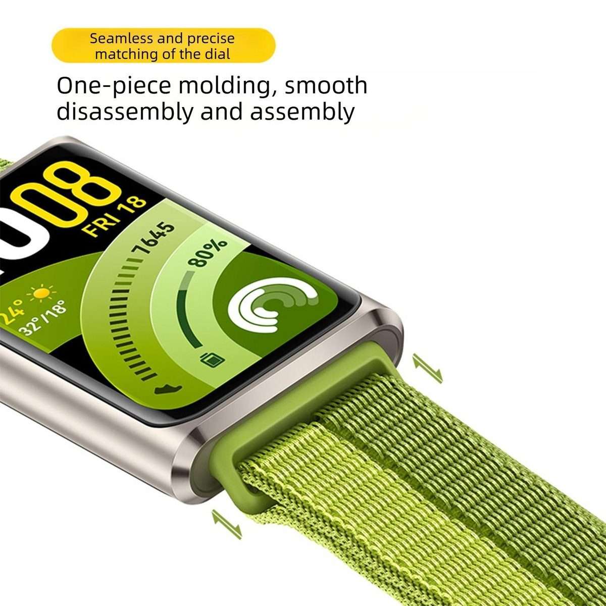 For Huawei Band 11 / Band 11 Pro Adjustable Nylon Hook And Loop Fastener Watch Band(Rainbow)
