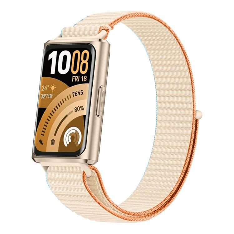 For Huawei Band 11 / Band 11 Pro Adjustable Nylon Hook And Loop Fastener Watch Band(Cream White)