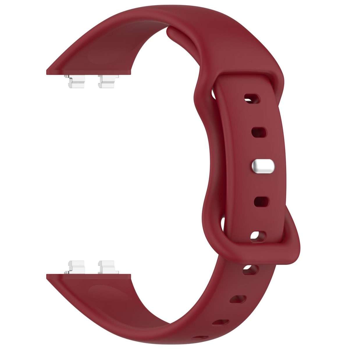 For Huawei Band 11 / Band 11 Pro Slim Butterfly Clasp Solid Color Silicone Watch Band(Wine Red)