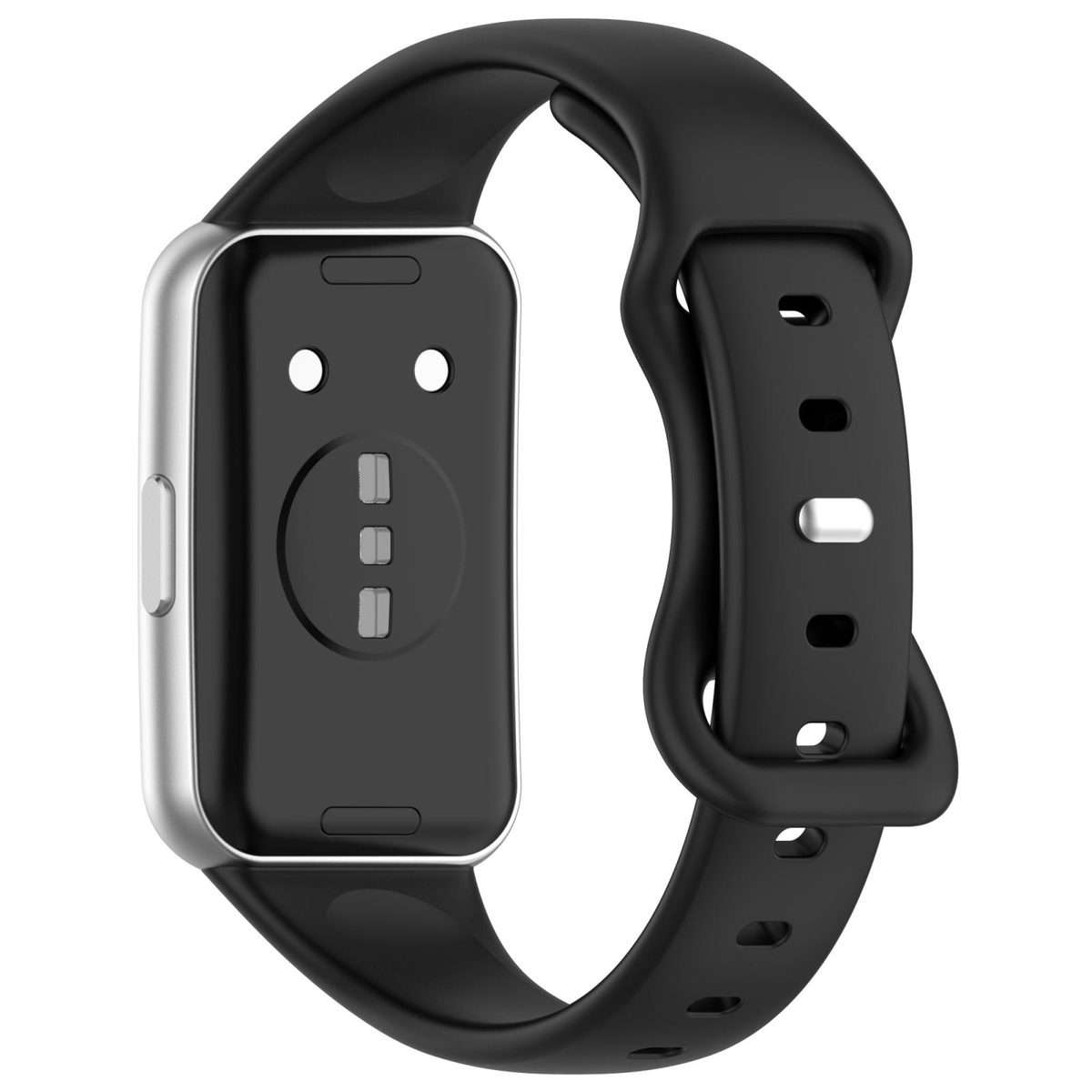 For Huawei Band 11 / Band 11 Pro Slim Butterfly Clasp Solid Color Silicone Watch Band(Black)