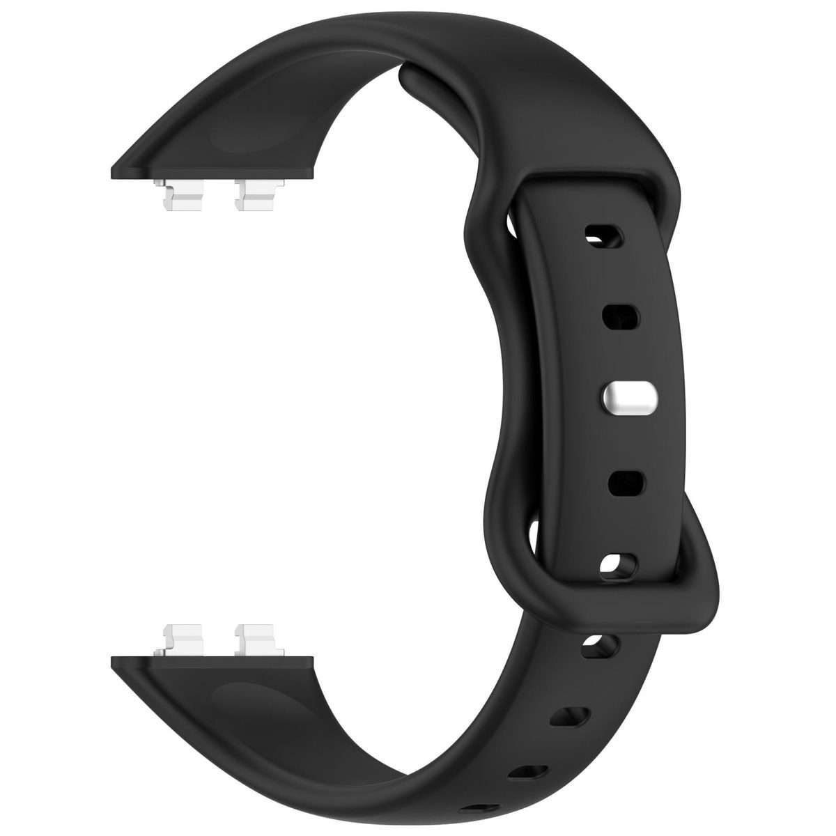 For Huawei Band 11 / Band 11 Pro Slim Butterfly Clasp Solid Color Silicone Watch Band(Black)