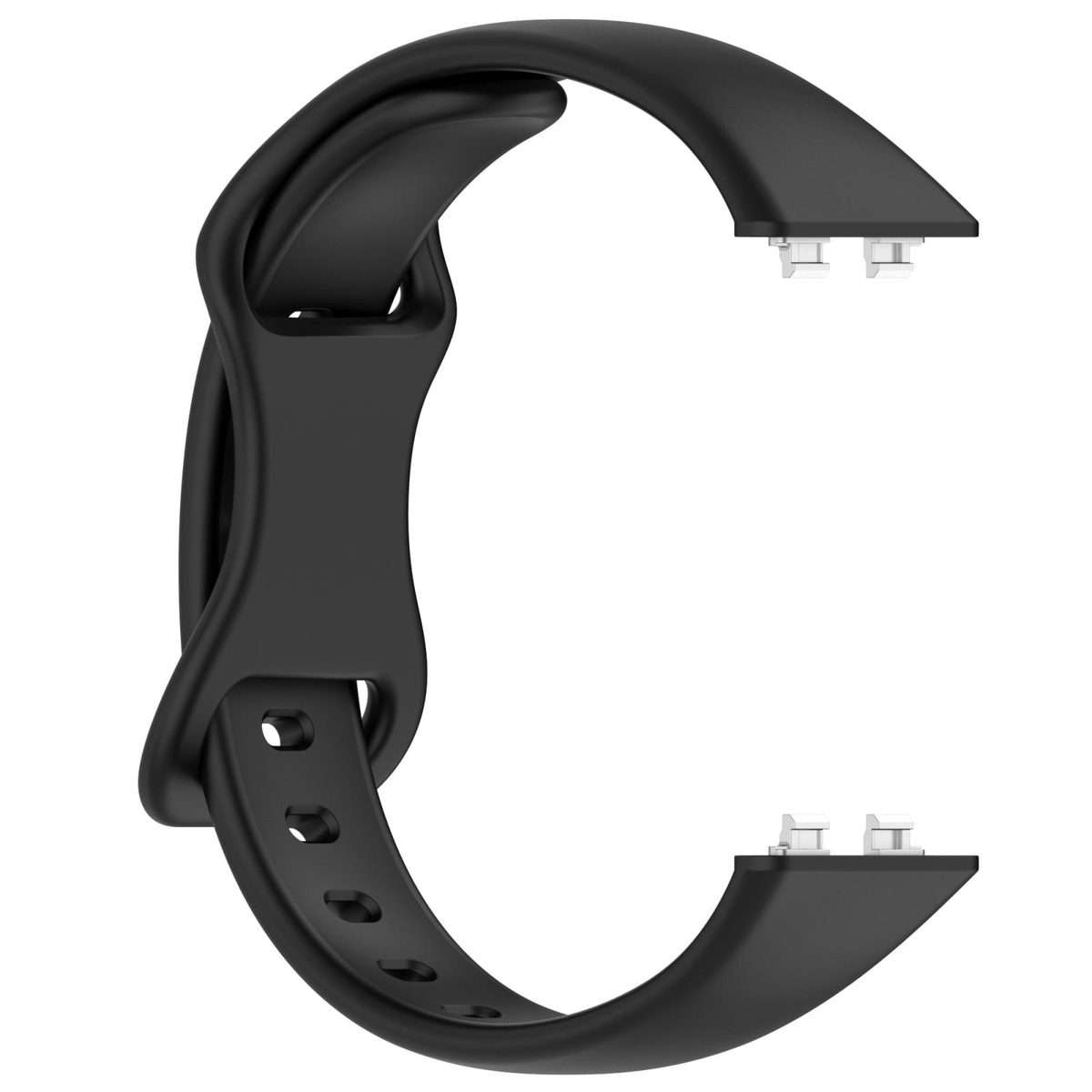 For Huawei Band 11 / Band 11 Pro Slim Butterfly Clasp Solid Color Silicone Watch Band(Black)
