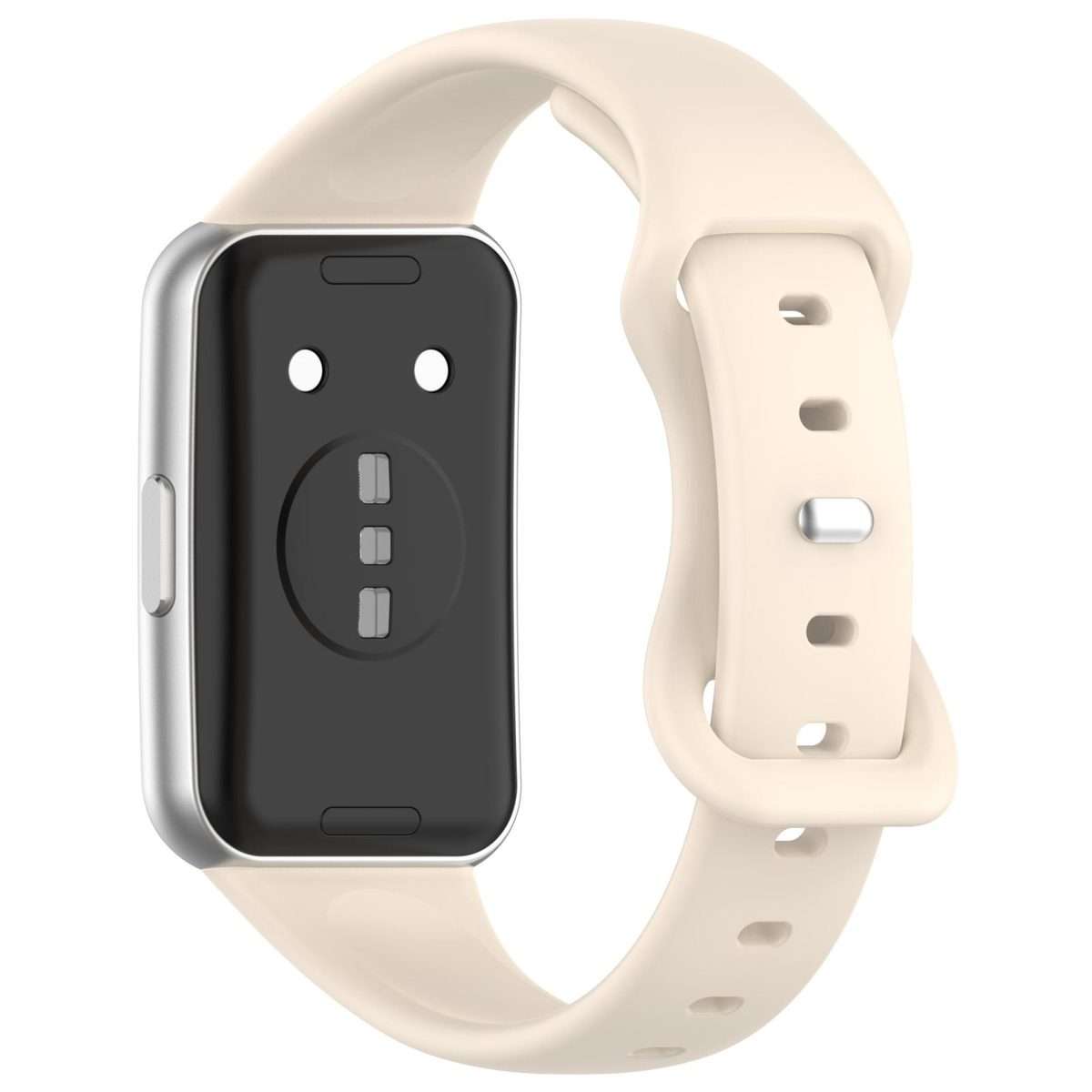 For Huawei Band 11 / Band 11 Pro Slim Butterfly Clasp Solid Color Silicone Wat ... (Light Apricot)