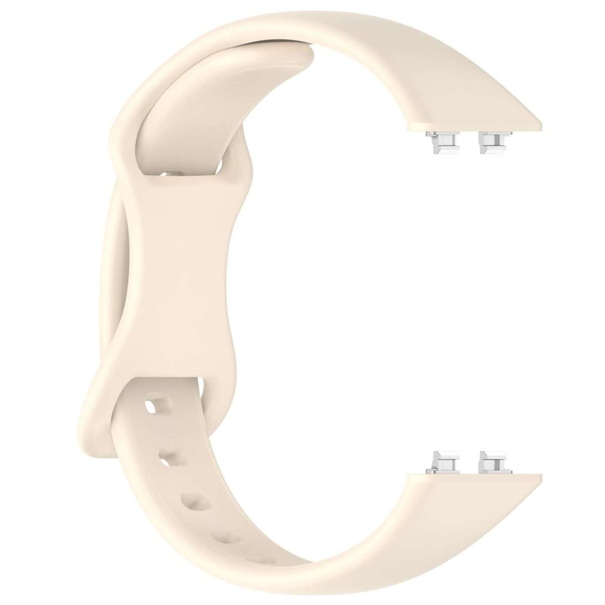 For Huawei Band 11 / Band 11 Pro Slim Butterfly Clasp Solid Color Silicone Wat ... (Light Apricot)