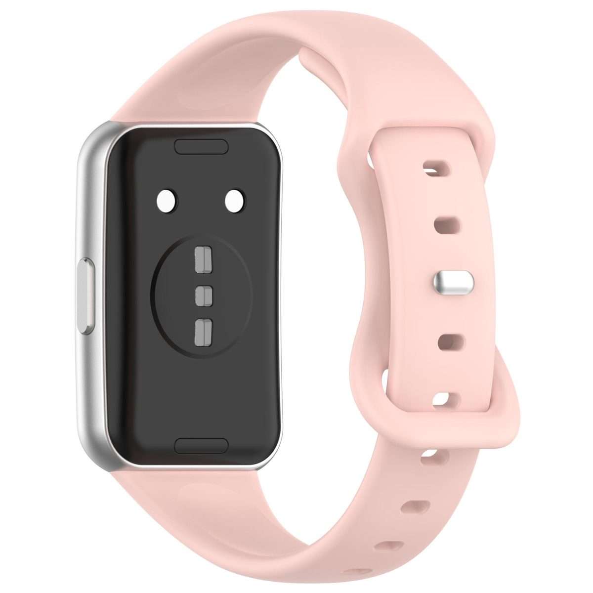 For Huawei Band 11 / Band 11 Pro Slim Butterfly Clasp Solid Color Silicone Watch Band(Light Peach)