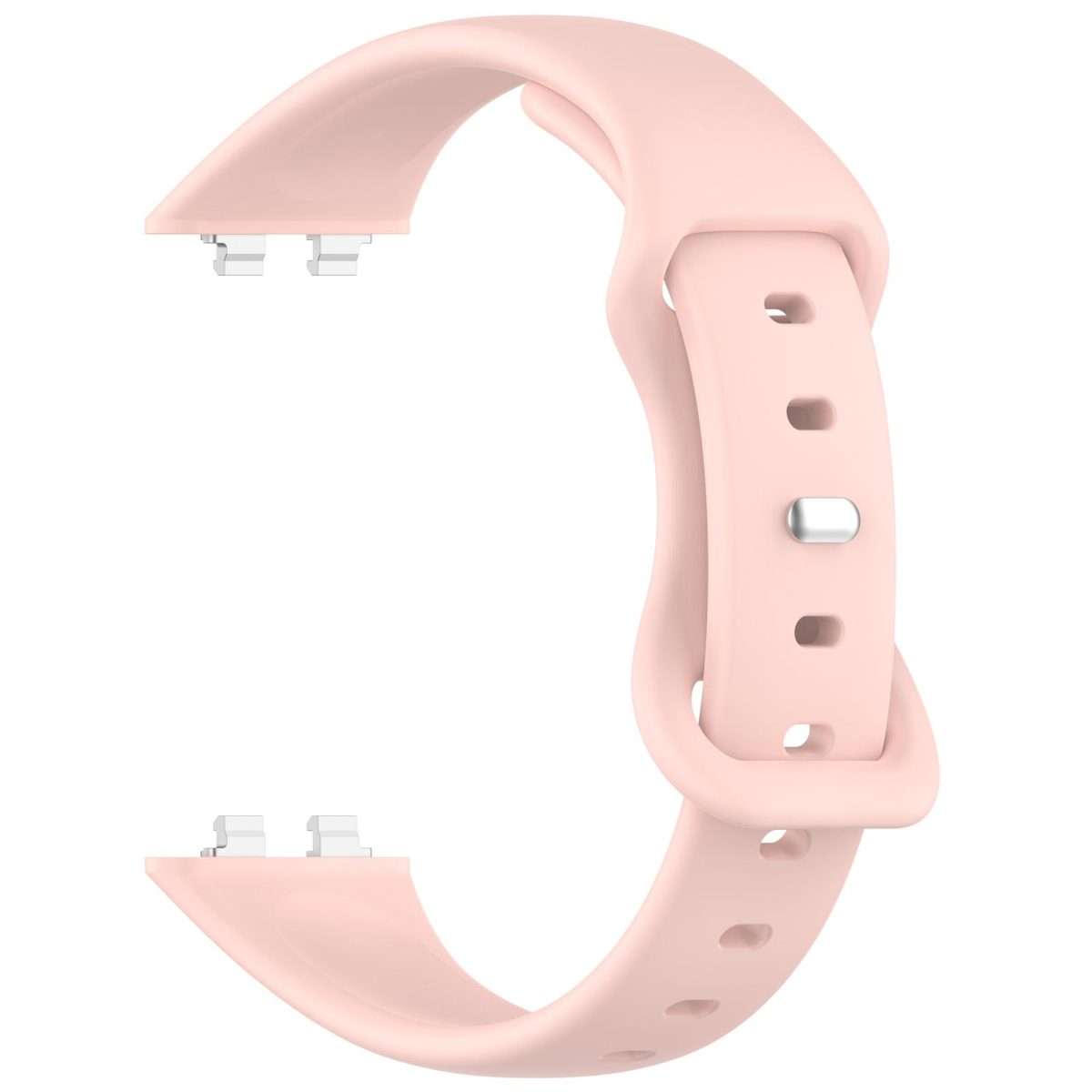 For Huawei Band 11 / Band 11 Pro Slim Butterfly Clasp Solid Color Silicone Watch Band(Light Peach)
