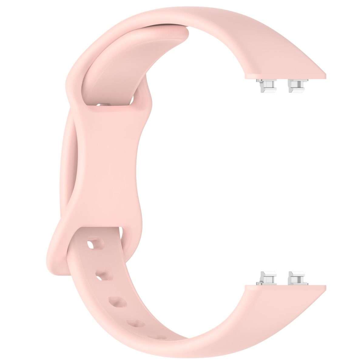 For Huawei Band 11 / Band 11 Pro Slim Butterfly Clasp Solid Color Silicone Watch Band(Light Peach)