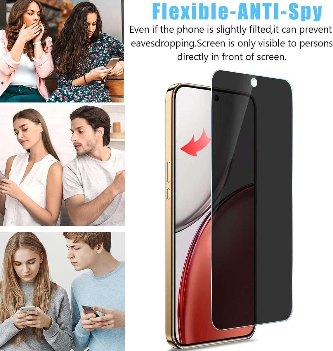 For Honor 600 Pro Global Kalebol High-Aluminum Screen-Printed Full-Coverage Black-Border Privacy T