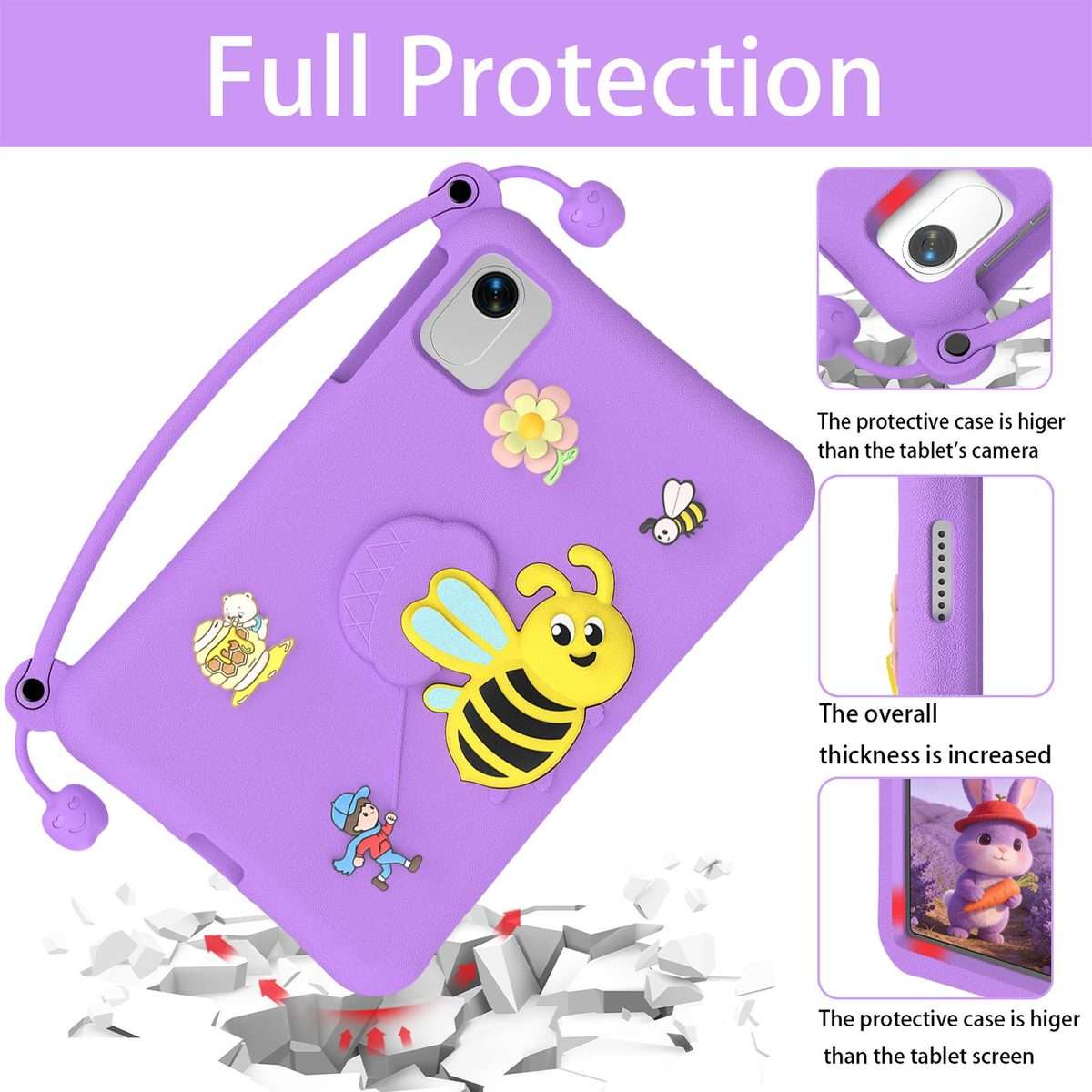 For Honor Pad X9a / X10 Pro / X9 Pro Little Bee EVA Shockproof Tablet Case(Purple)