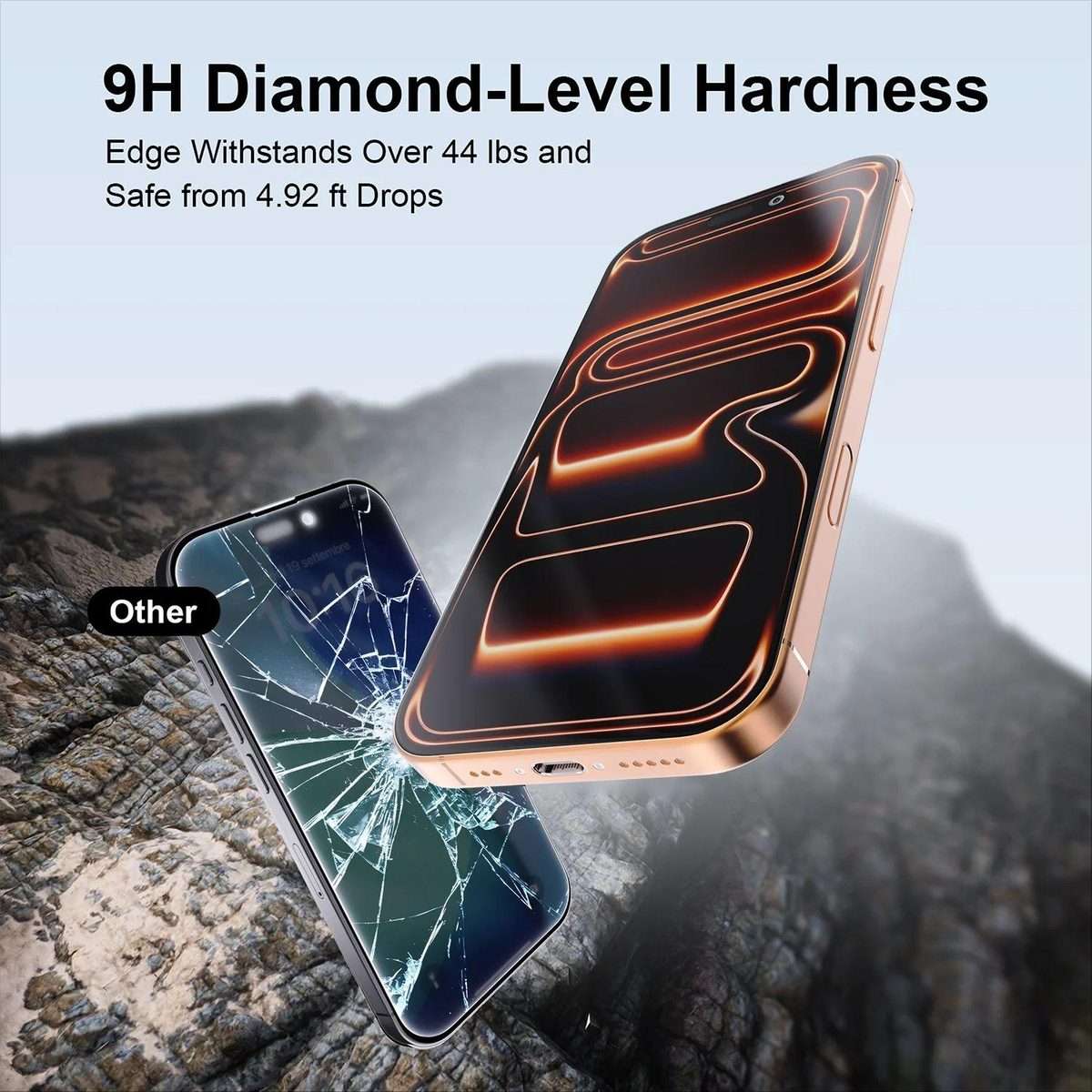 For iPhone 17 Pro Max 10pcs CoolBlueEyed Dustproof Mesh Anti-Static Silk Screen HD Tempered Glass