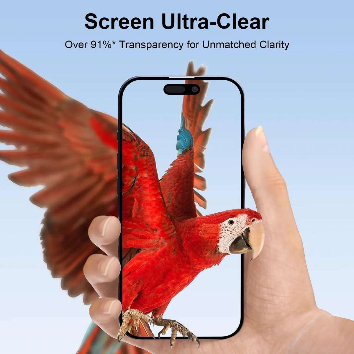 For iPhone 17 Pro Max 10pcs CoolBlueEyed Dustproof Mesh Anti-Static Silk Screen HD Tempered Glass