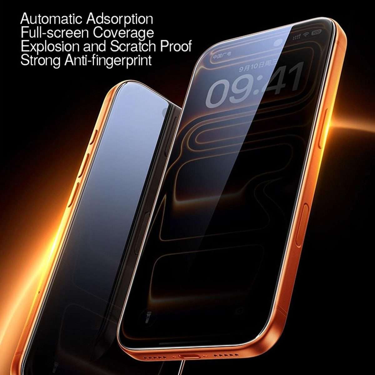For iPhone 14 Plus 10pcs MOWL Explosion-Proof Anti-Fingerprint Privacy Tempered Glass Film