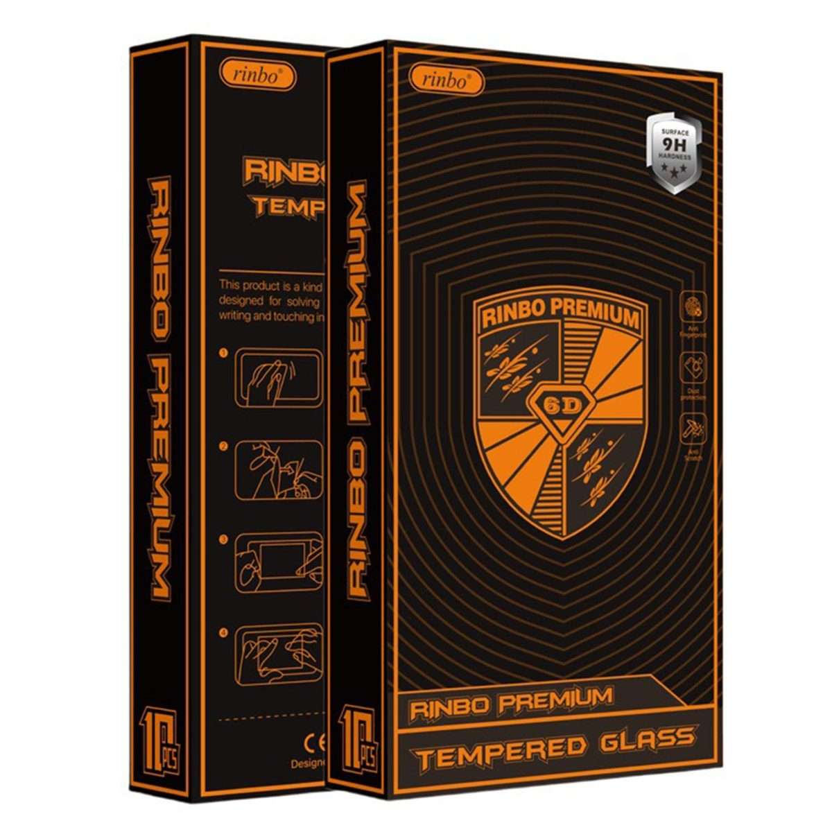 For iPhone 15 Pro 10pcs 200CC 6D Anti-Static Screen Printing HD Tempered Glass Flim