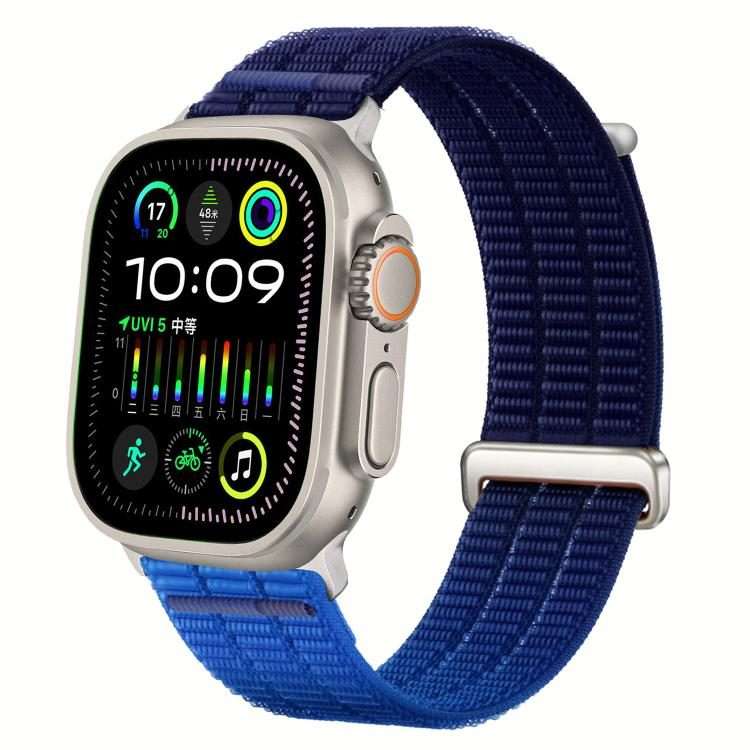 For Apple Watch 46mm / 49mm / 45mm / 44mm Double-Link Cloud-Feel Breathable Ny ... (Twilight Blue)