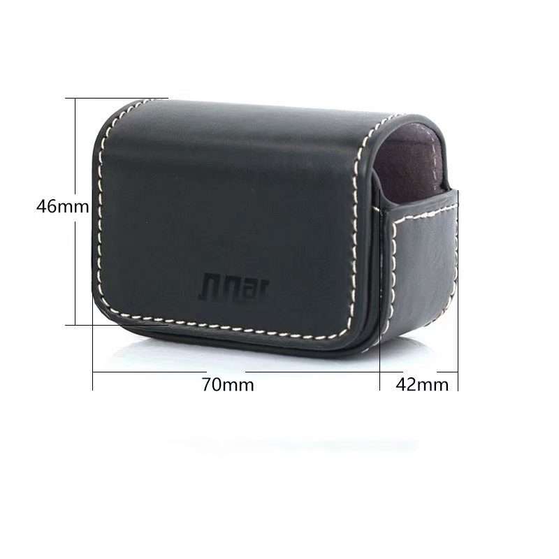 Waterproof Mini Leather Case Storage Carrying Box for DJI OSMO Action / GoPro / SJCAM ... (Coffee)