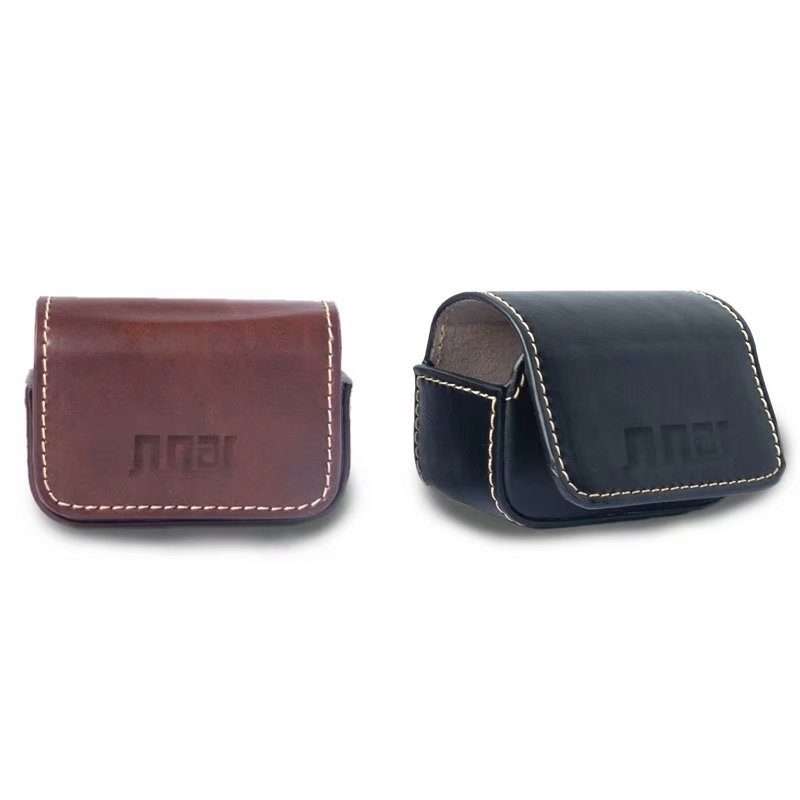 Waterproof Mini Leather Case Storage Carrying Box for DJI OSMO Action / GoPro / SJCAM ... (Coffee)