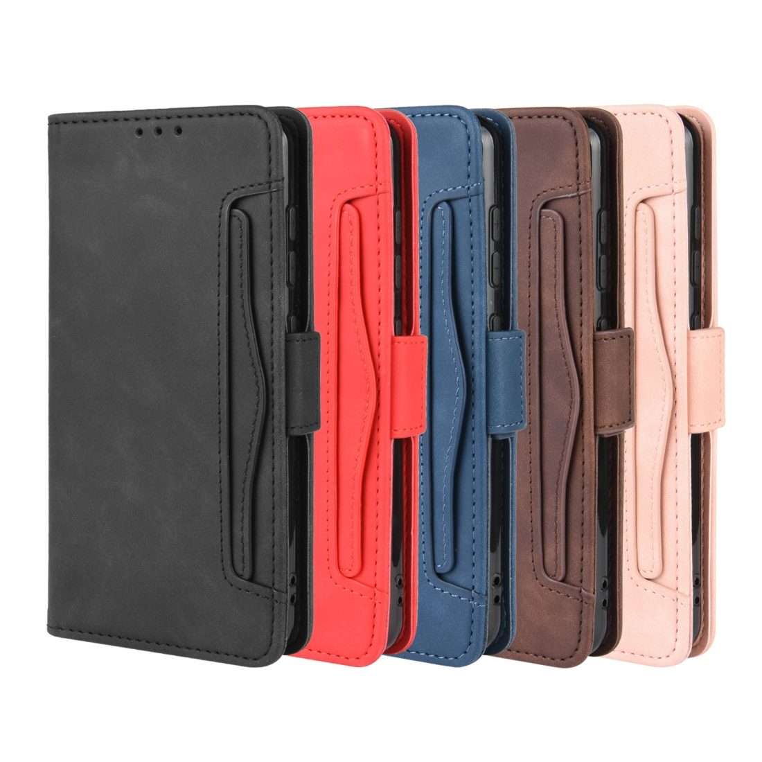 For Nokia 7.2 / 6.2 Wallet Style Skin Feel Calf Pattern Leather Case with Separate Ca ... (Red)