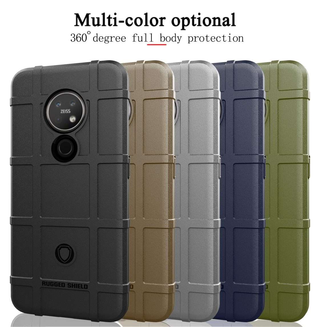 For Nokia 6.2 Full Coverage Shockproof TPU Case(Black)