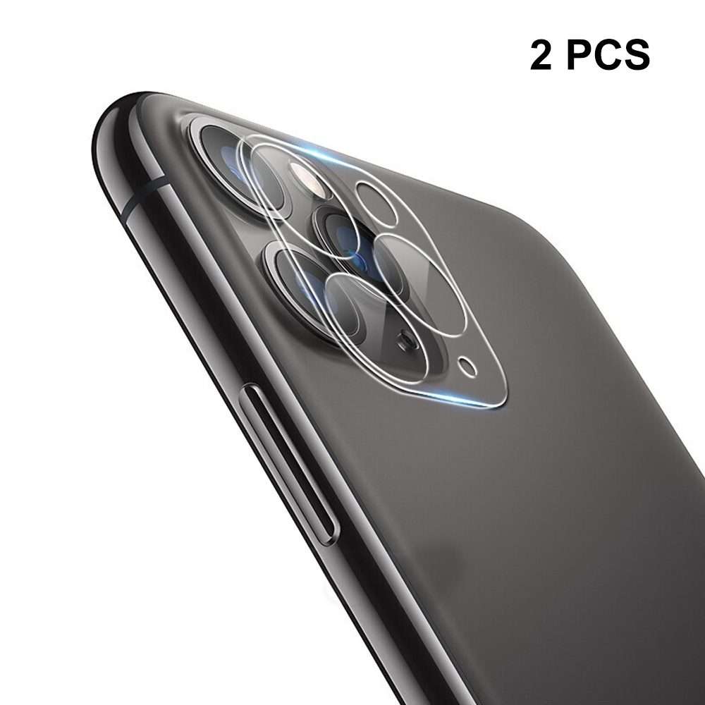 2 PCS ENKAY Hat-Prince 9H Rear Camera Lens Tempered Glass Film Full Coverage Protector for iPhone