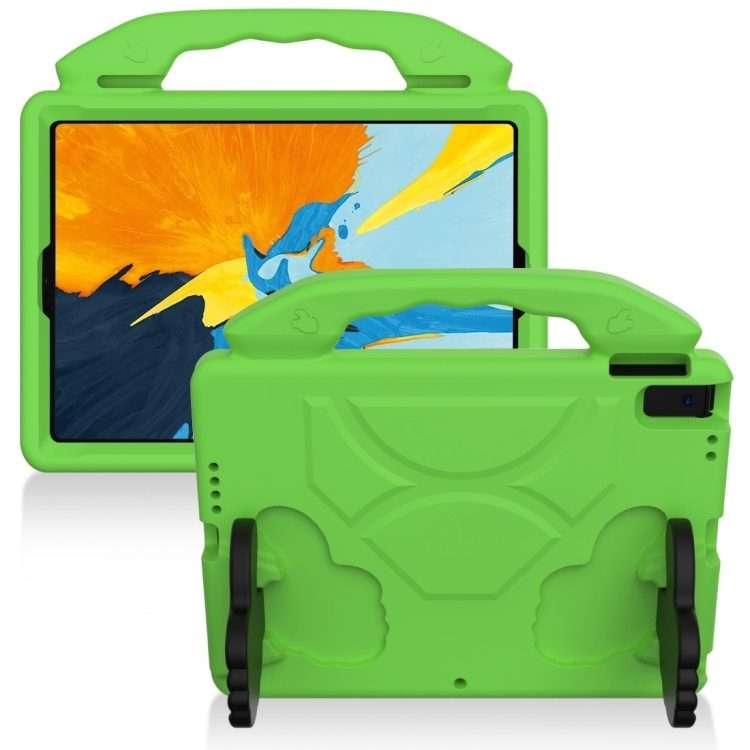 For iPad Pro 11 inch EVA Flat Anti Falling Protective Shell with Thumb Bracket(Green)