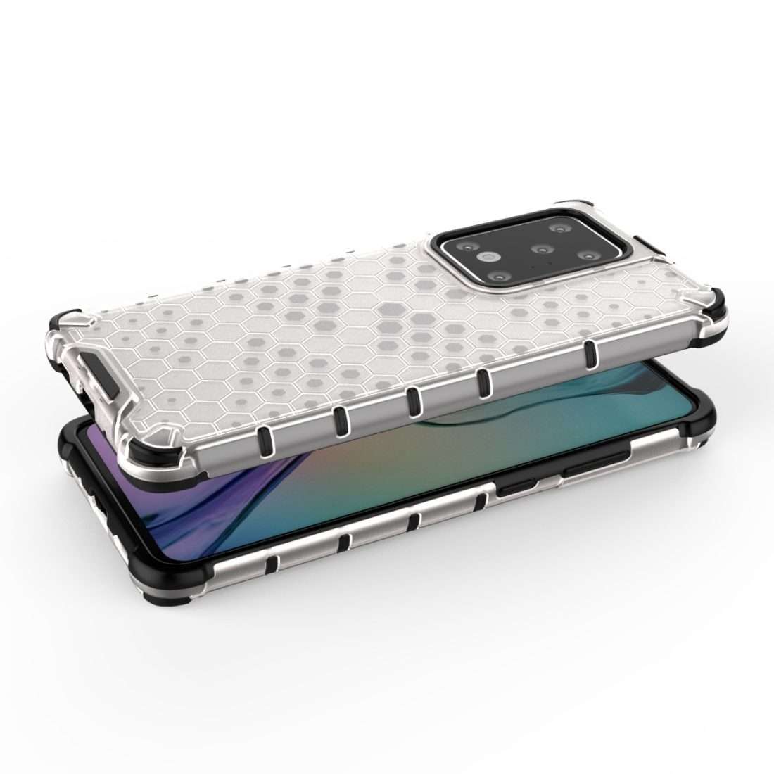 For Huawei P40 Pro Shockproof Honeycomb PC + TPU Case(Red)