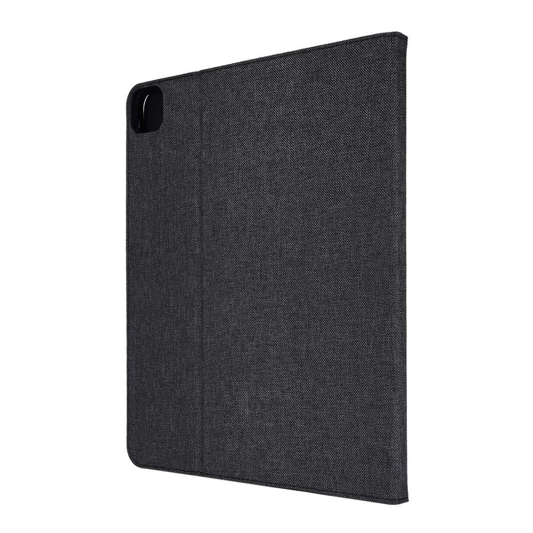For iPad Pro 12.9(2020) Horizontal Flip TPU + Fabric PU Leather Protective Case with N ... (Black)