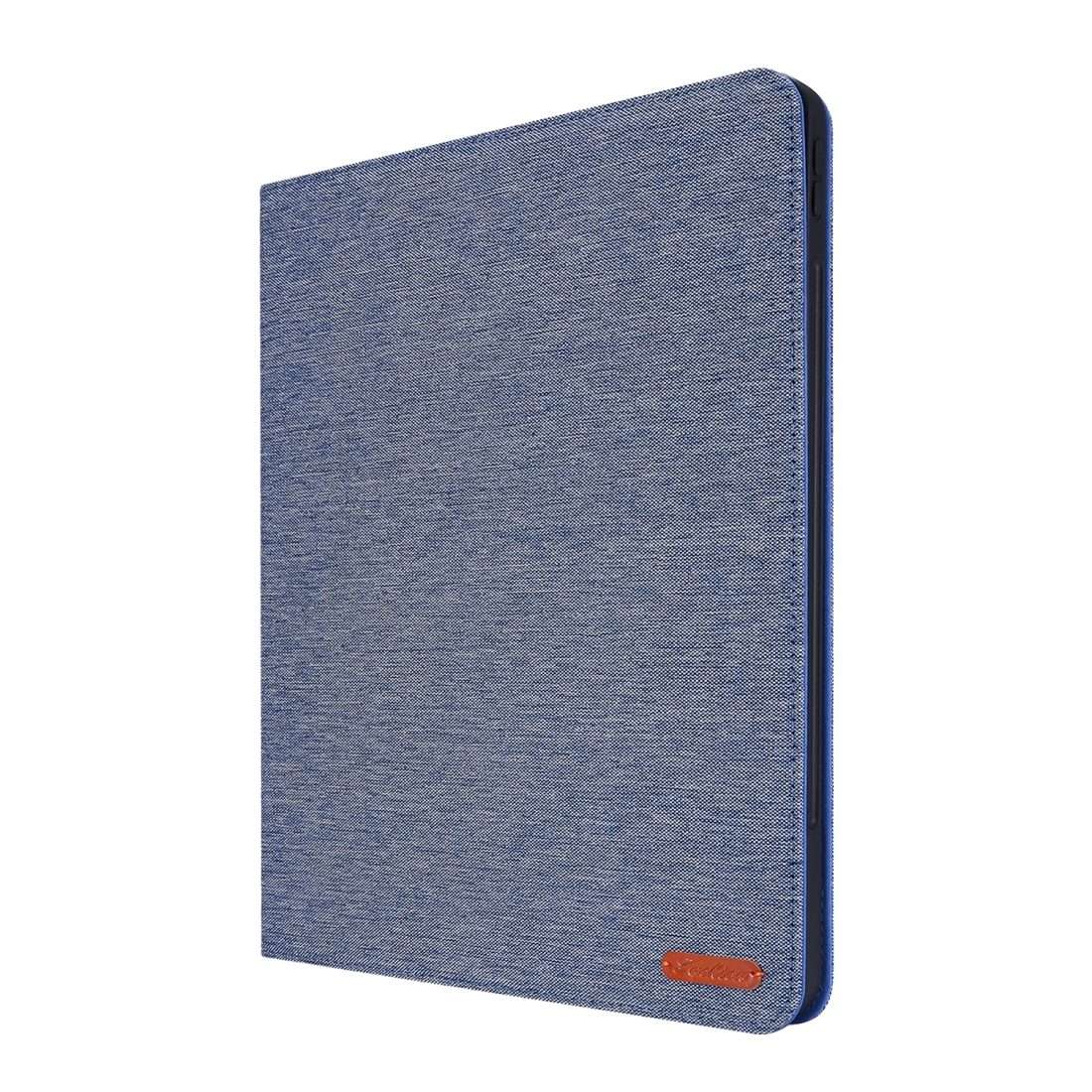 For iPad Pro 12.9(2020) Horizontal Flip TPU + Fabric PU Leather Protective Case wi ... (Deep Blue)