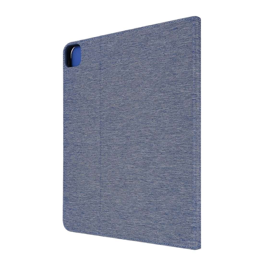 For iPad Pro 12.9(2020) Horizontal Flip TPU + Fabric PU Leather Protective Case wi ... (Deep Blue)