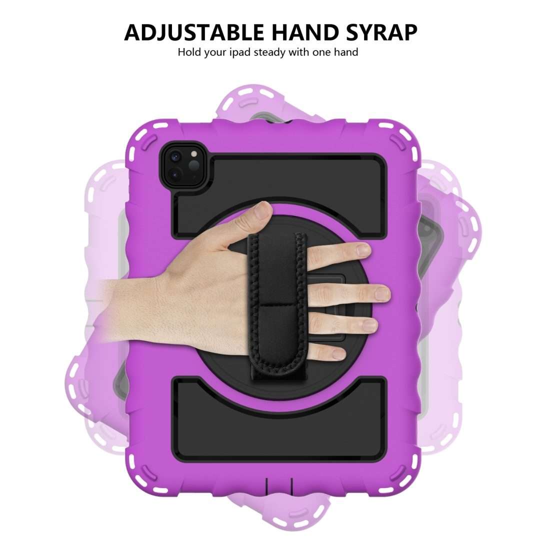 For iPad Pro 11 (2020) PC + Silicone Shockproof Combination Tablet Case with 360 Degr ... (Purple)