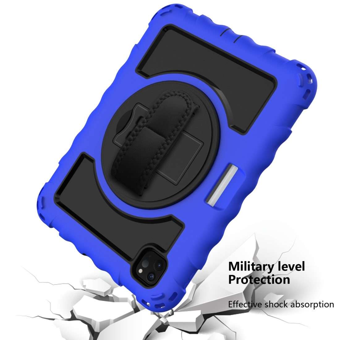 For iPad Pro 11 (2020) PC + Silicone Shockproof Combination Tablet Case with 360 Degree ... (Blue)