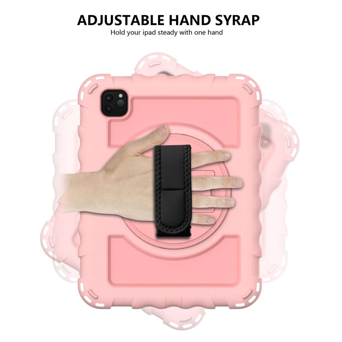 For iPad Pro 11 (2020) PC + Silicone Shockproof Combination Tablet Case with 360 D ... (Rose Gold)