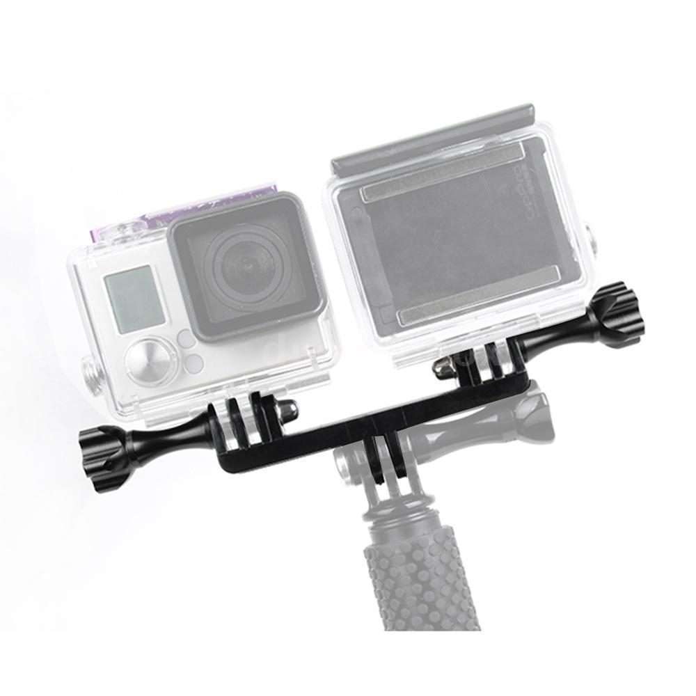 Double Bracket with Screw Mount Adapter for GoPro Hero11 Black / HERO10 Black /9 Black /8 Black /7