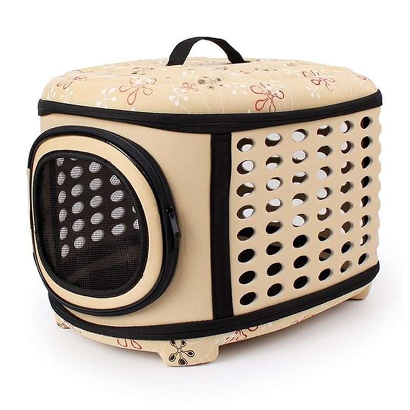 EVA Portable Folding Pet Tote Pet Carrier Bag(Beige)