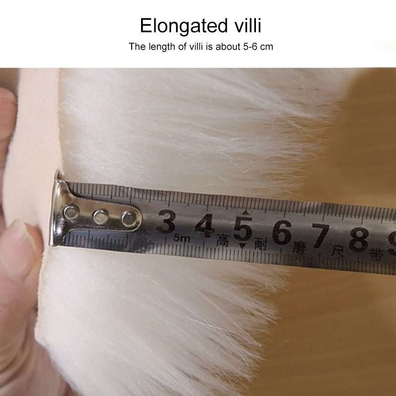 Luxury Rectangle Square Soft Artificial Wool Sheepskin Fluffy Rug Fur Carpet, Siz ... (Light Blue)