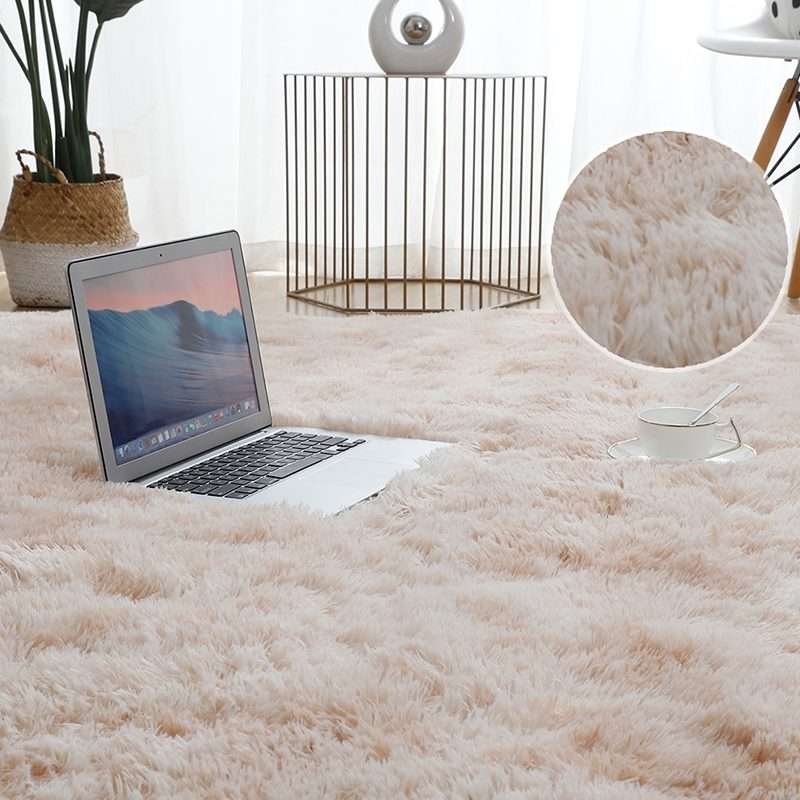Luxury Rectangle Square Soft Artificial Wool Sheepskin Fluffy Rug Fur Carpet, Siz ... (Light Blue)