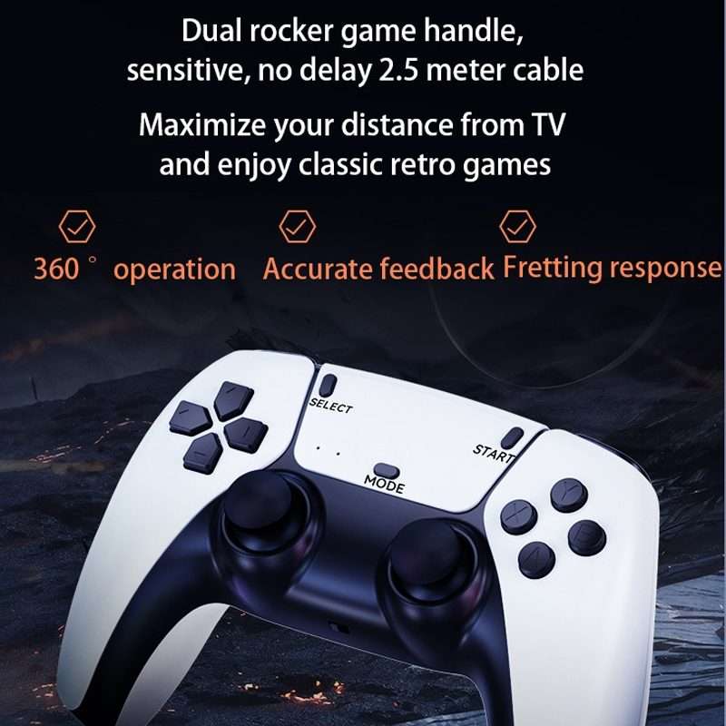 M8 Pro Y3Lite U8 Plus For PS1 2.4G Wireless Dual Gamepad(White)