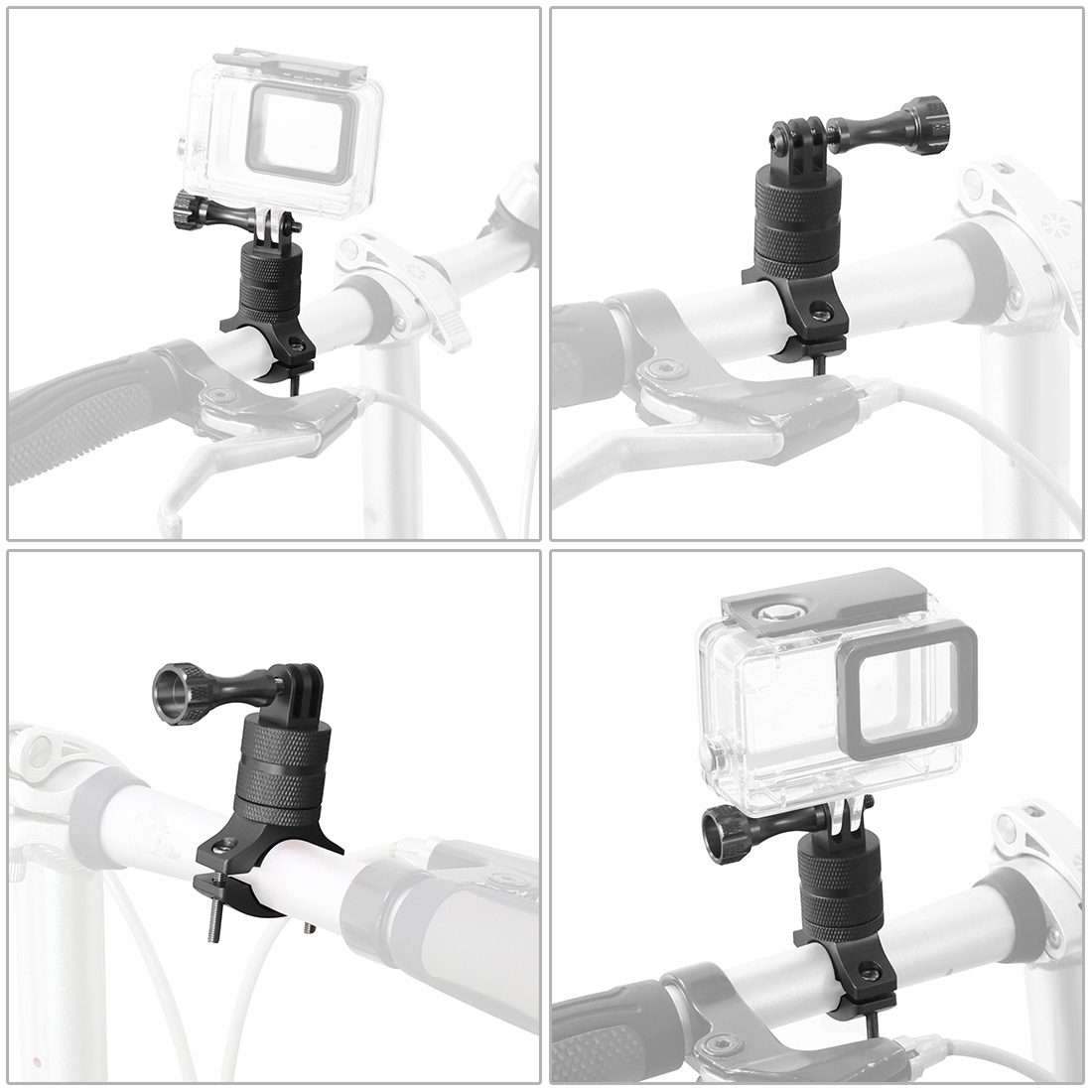 Aluminum Alloy Bicycle Mounting Bracket Bicycle Clip For Action Camera(Red)