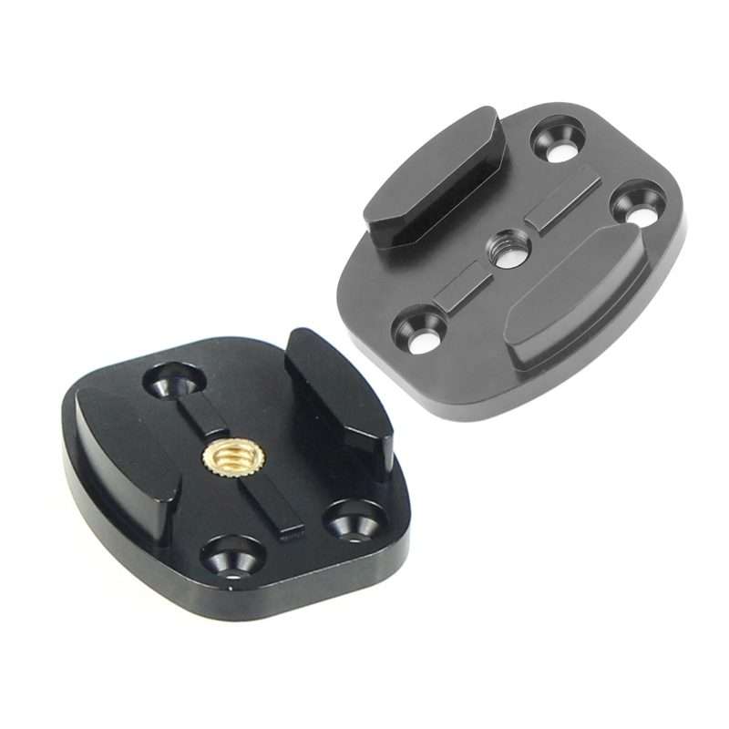 4 Holes Aluminum Quick Release Tripod Mount Base For Sports Camera, Color: Black