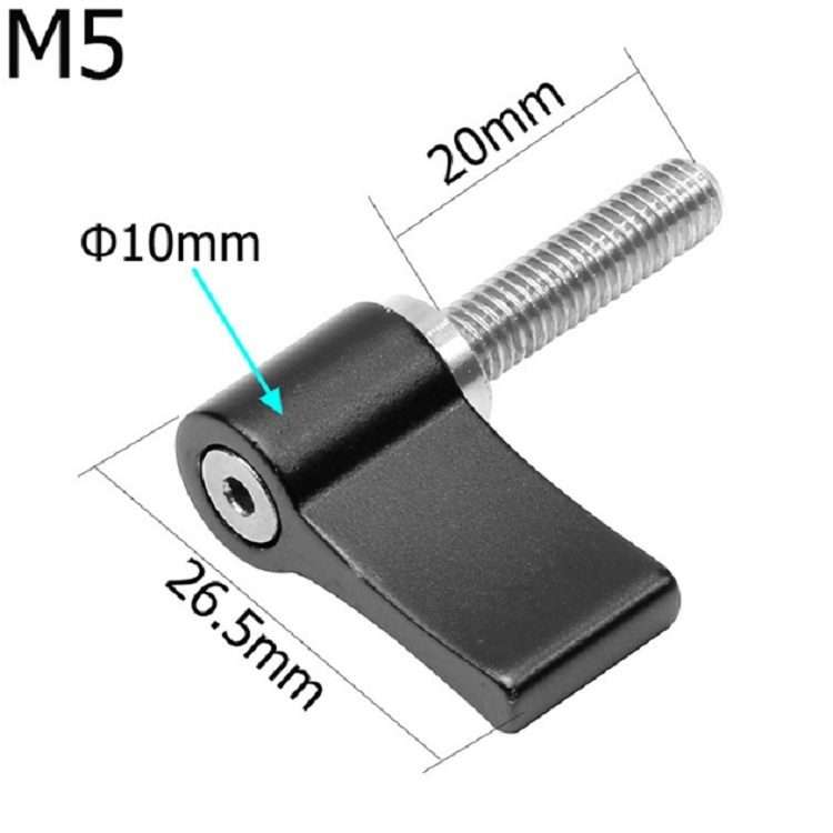 Aluminum Alloy Fixing Screw Action Camera Positioning Locking Hand Screw Accessories ... (Black)