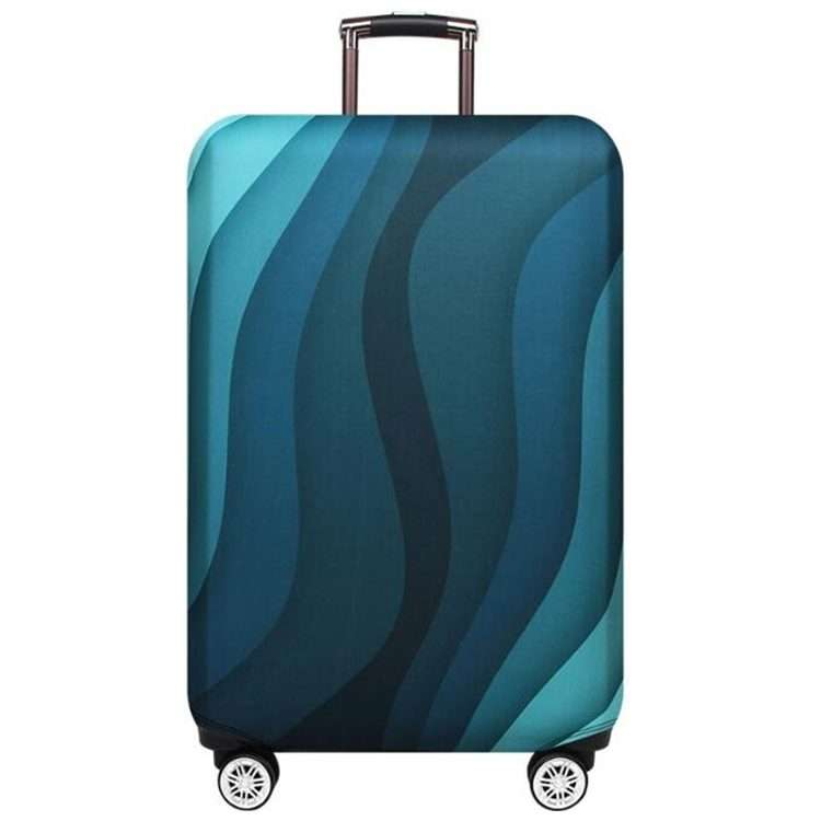 Travel Abrasion-resistant Elastic Luggage Protective Cover Suitcase Dust Covers ... (Green Ripple)