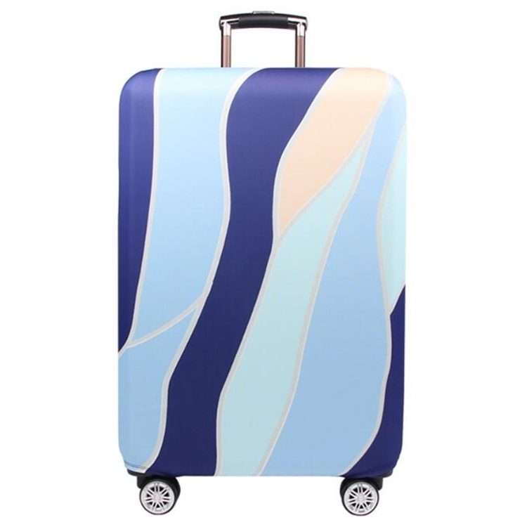 Travel Abrasion-resistant Elastic Luggage Protective Cover Suitcase Dust Covers ... (Blue Ripple)