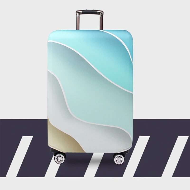 Travel Abrasion-resistant Elastic Luggage Protective Cover Suitcase Dust Cov ... (Gradient Ripple)