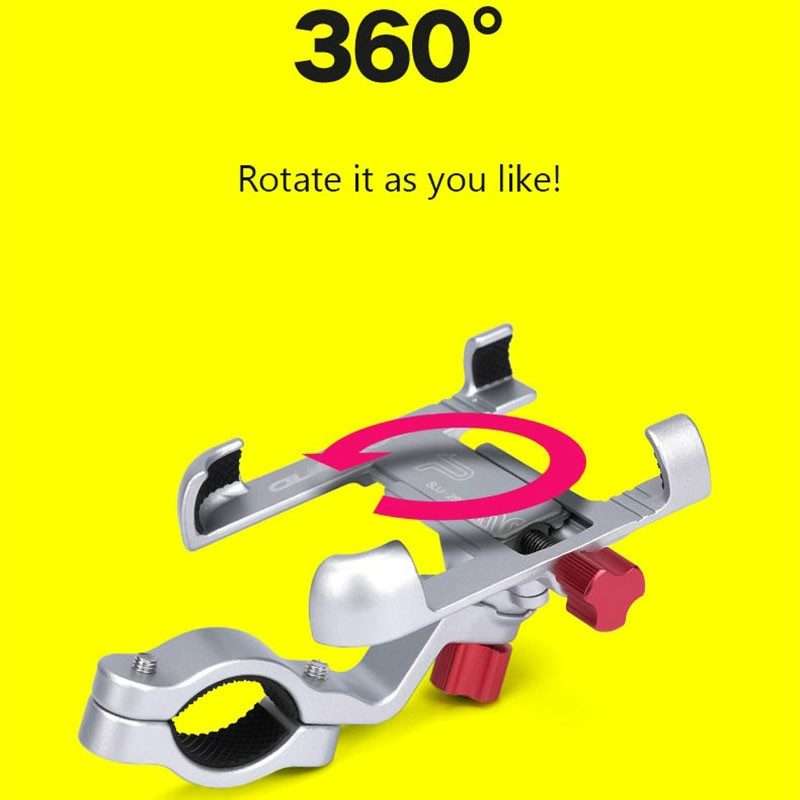 360 Rotate Eagle Claw Bionic Bike Phone Holder Mount Aluminum Bicycle Motocycle Handleb ... (Gold)