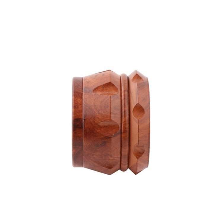 Wood Drum Type Smoke Grinder Tobacco Spice Crusher, Size:S(Yellow)