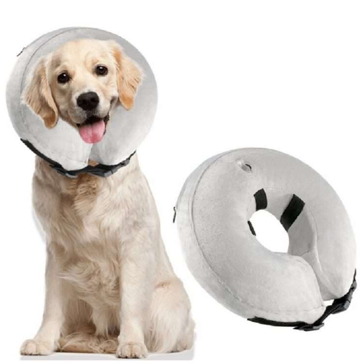 Inflatable Pet Collar Pet Grooming Warm Protective Wound Protection Collar, Size:M (CQLQ02)