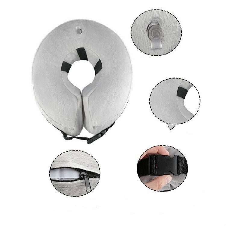 Inflatable Pet Collar Pet Grooming Warm Protective Wound Protection Collar, Size:M (CQLQ02)