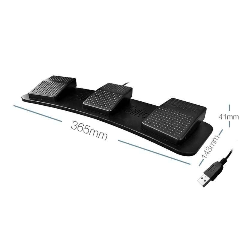 Pcsensor FS23 CF Foot Pedal Switch Keyboard Control Mouse Game Combo Pedal(Photoelectric Mute)
