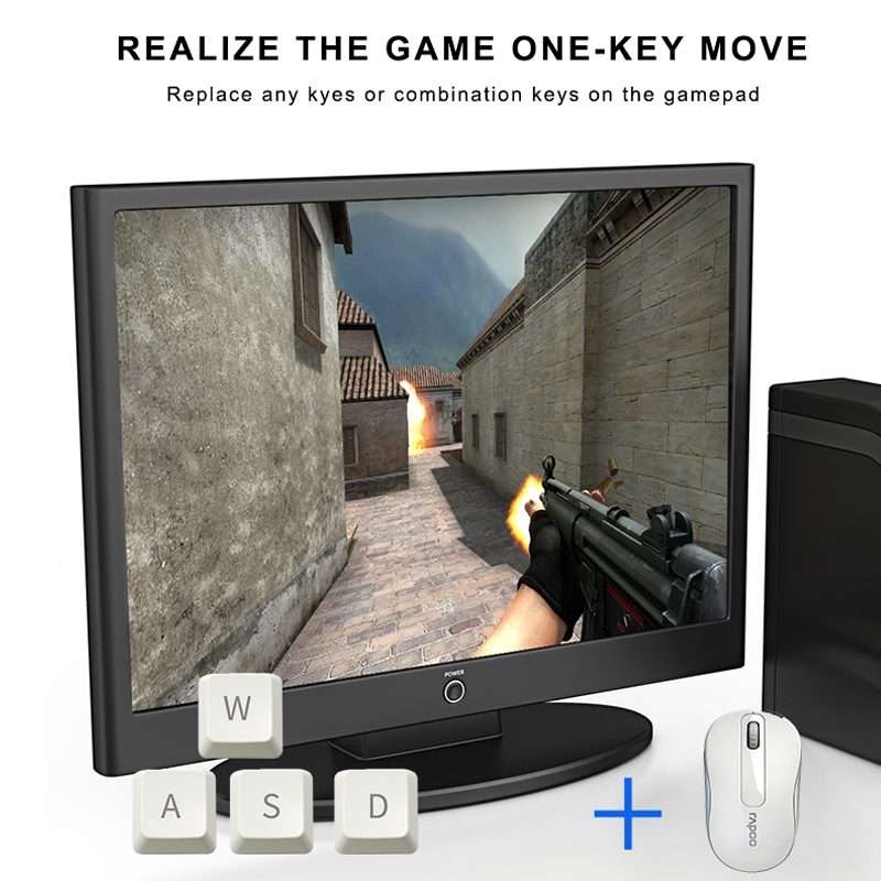 Pcsensor FS23 CF Foot Pedal Switch Keyboard Control Mouse Game Combo Pedal(Mechanical Sound)