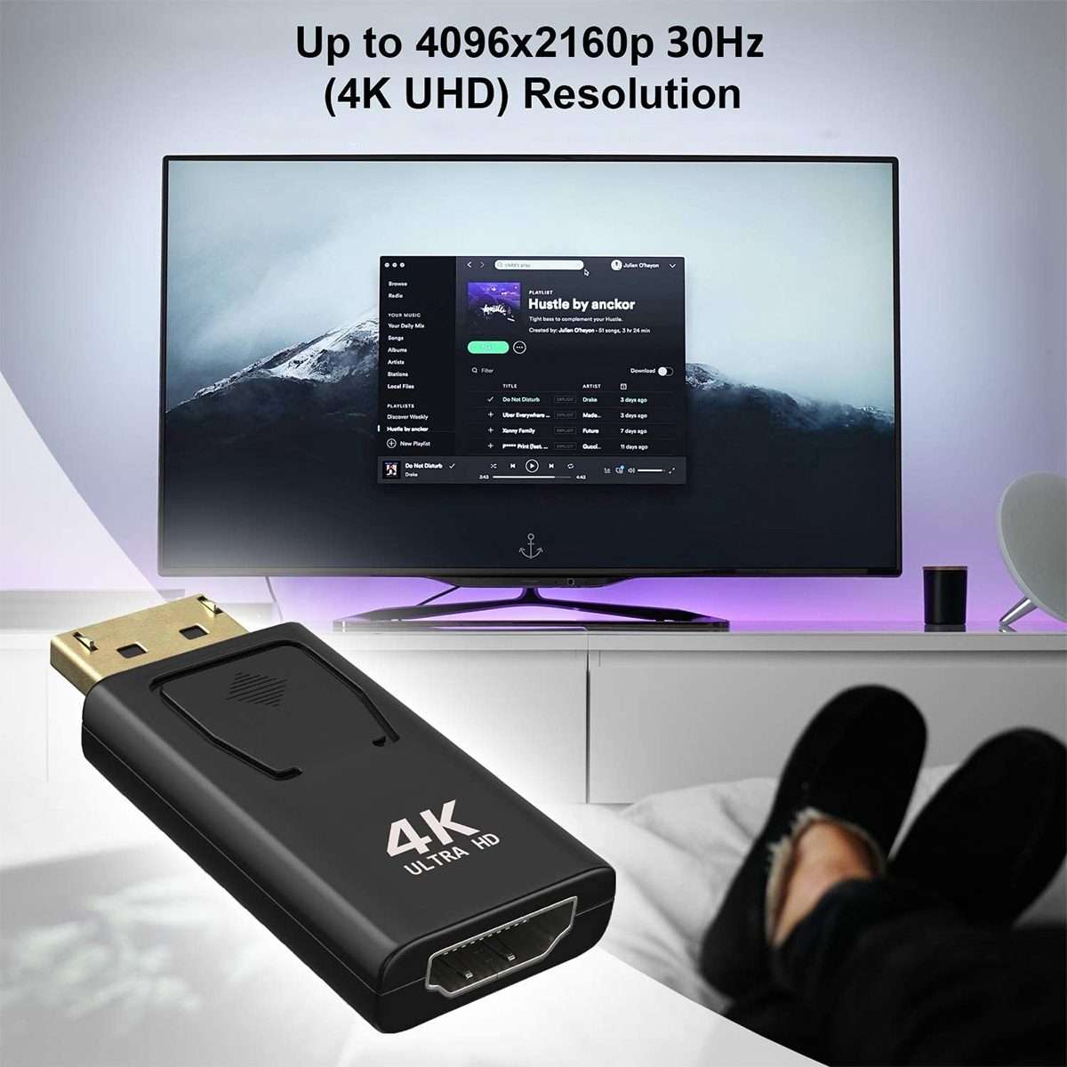 Displayport to Hdmi Conversion Head Big DP to HDMI Adapter