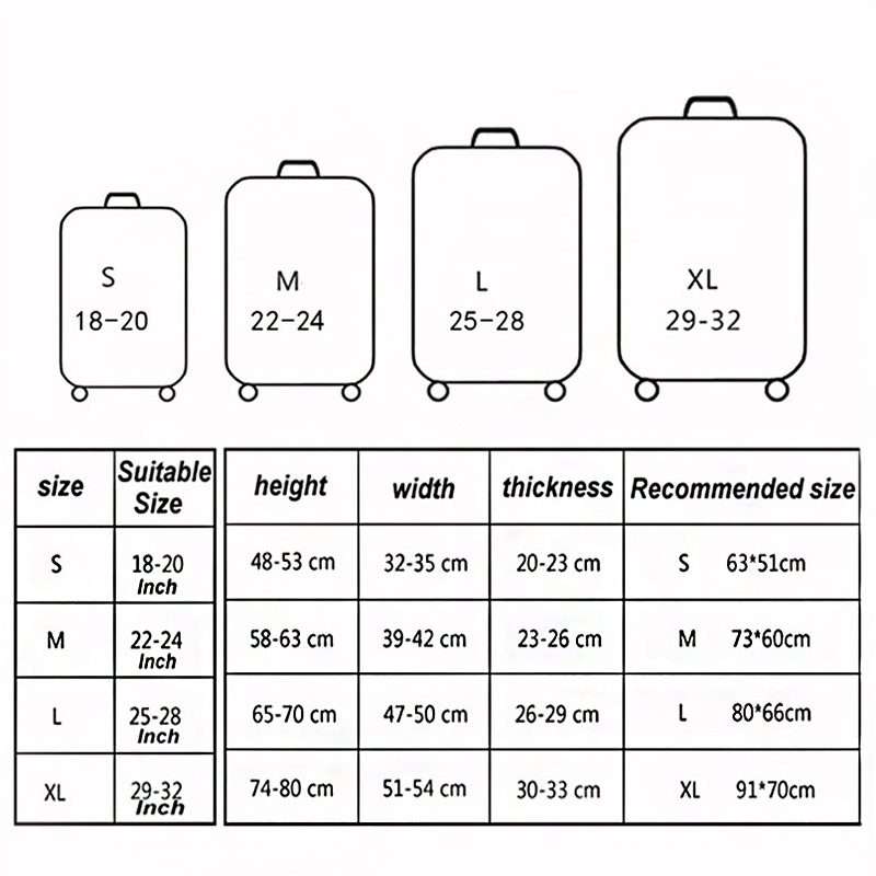 Travel Luggage Cover Suitcase Dustproof Scratch-proof Protection Elastic Sleev ... (Geometric Map)